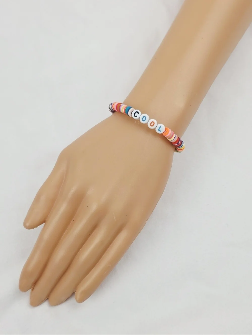 Handmade Clay Bead Multi Color Cool Bracelet
